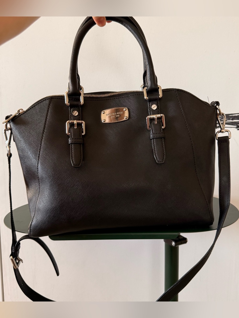 Michael Kors Saffiano Leather Ciara Large Satchel Bag Purse